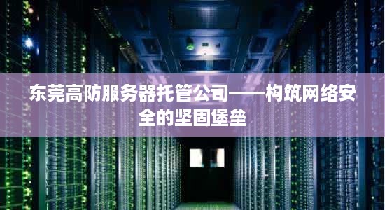 东莞高防服务器托管公司——构筑网络安全的坚固堡垒