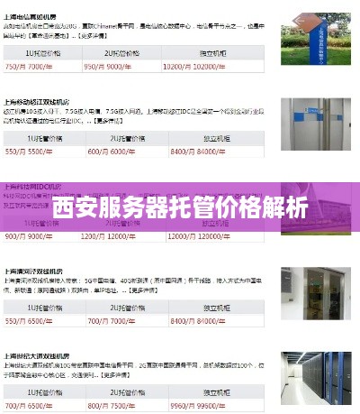 西安服务器托管价格解析