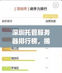 深圳托管服务器排行榜，揭秘顶尖服务商与服务特点