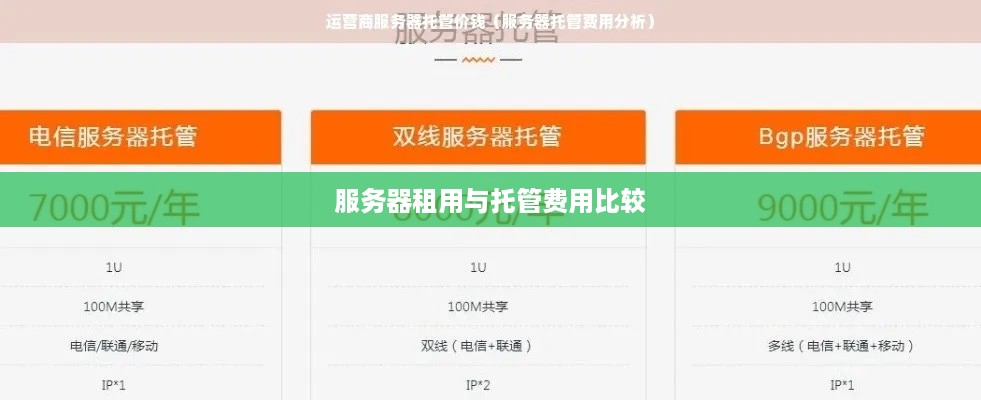 服务器租用与托管费用比较