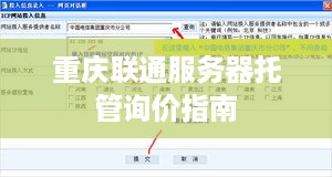 重庆联通服务器托管询价指南