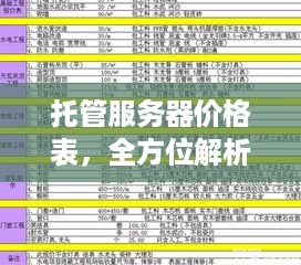 托管服务器价格表，全方位解析与比较