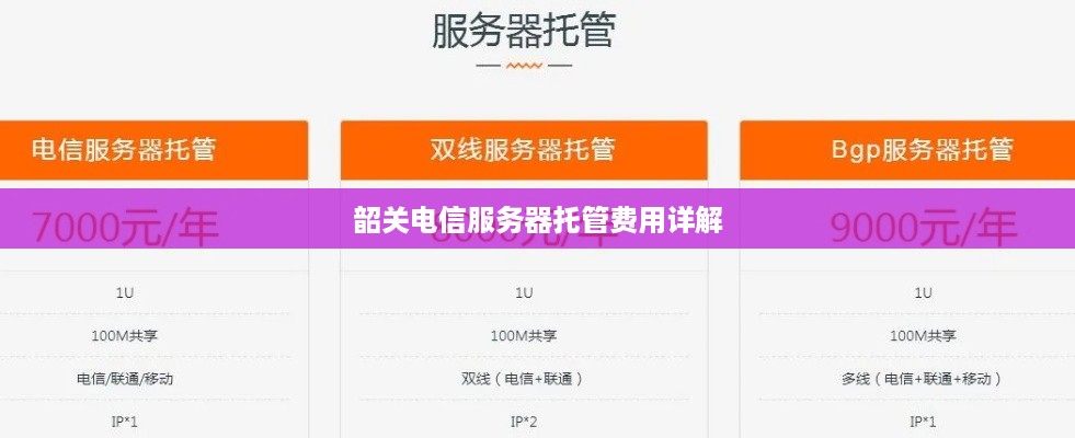 韶关电信服务器托管费用详解