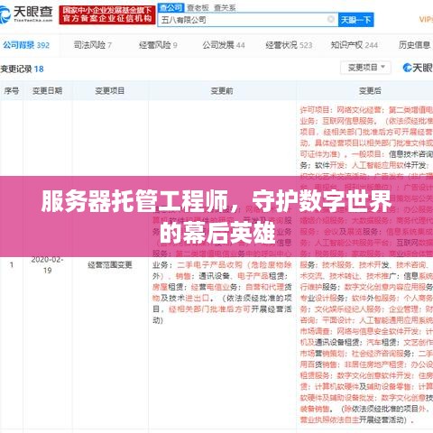 服务器托管工程师，守护数字世界的幕后英雄