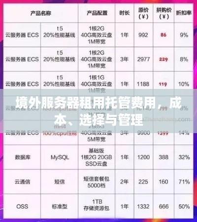 境外服务器租用托管费用，成本、选择与管理