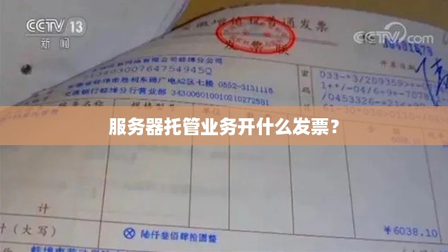 服务器托管业务开什么发票？