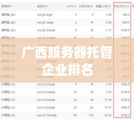 广西服务器托管企业排名