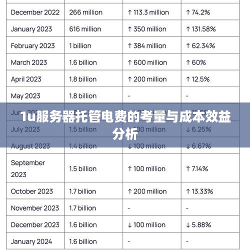 1u服务器托管电费的考量与成本效益分析