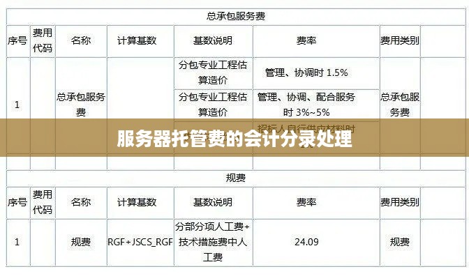 服务器托管费的会计分录处理