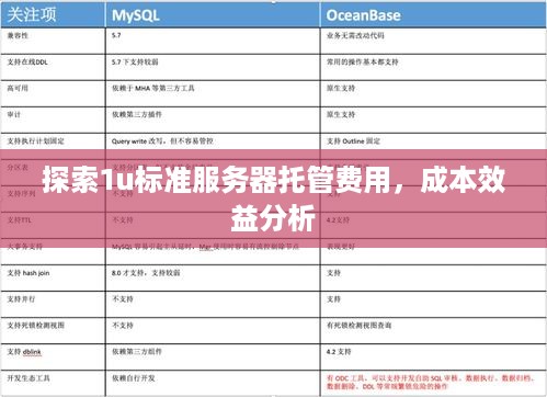 探索1u标准服务器托管费用，成本效益分析