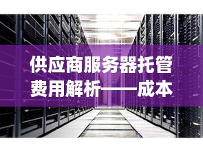 供应商服务器托管费用解析——成本与效益的权衡