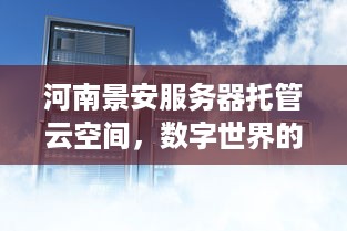 河南景安服务器托管云空间，数字世界的新边疆