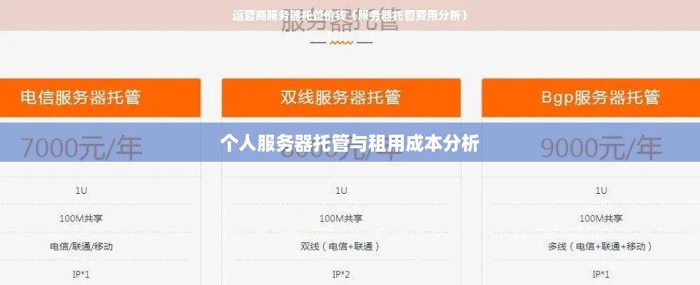 个人服务器托管与租用成本分析