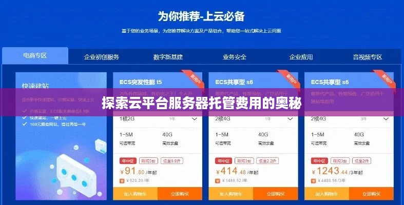 探索云平台服务器托管费用的奥秘