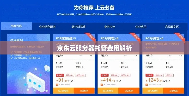 京东云服务器托管费用解析