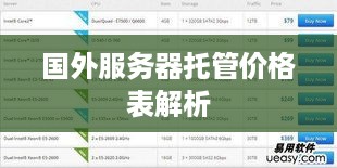 国外服务器托管价格表解析