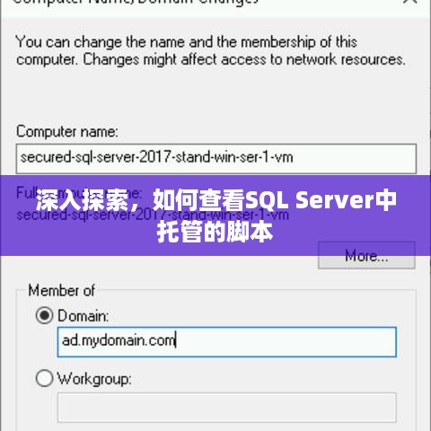 深入探索，如何查看SQL Server中托管的脚本