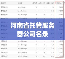 河南省托管服务器公司名录