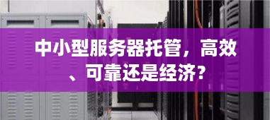 中小型服务器托管，高效、可靠还是经济？