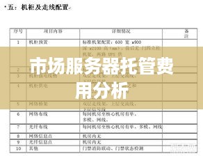 市场服务器托管费用分析