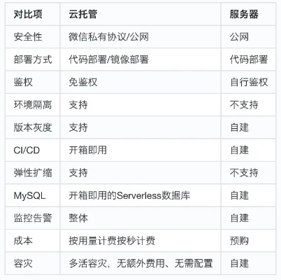 微信云托管与独立服务器的权衡——效率、成本与灵活性分析