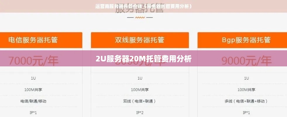 2U服务器20M托管费用分析