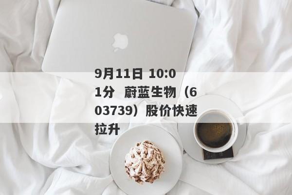 9月11日 10:01分  蔚蓝生物（603739）股价快速拉升